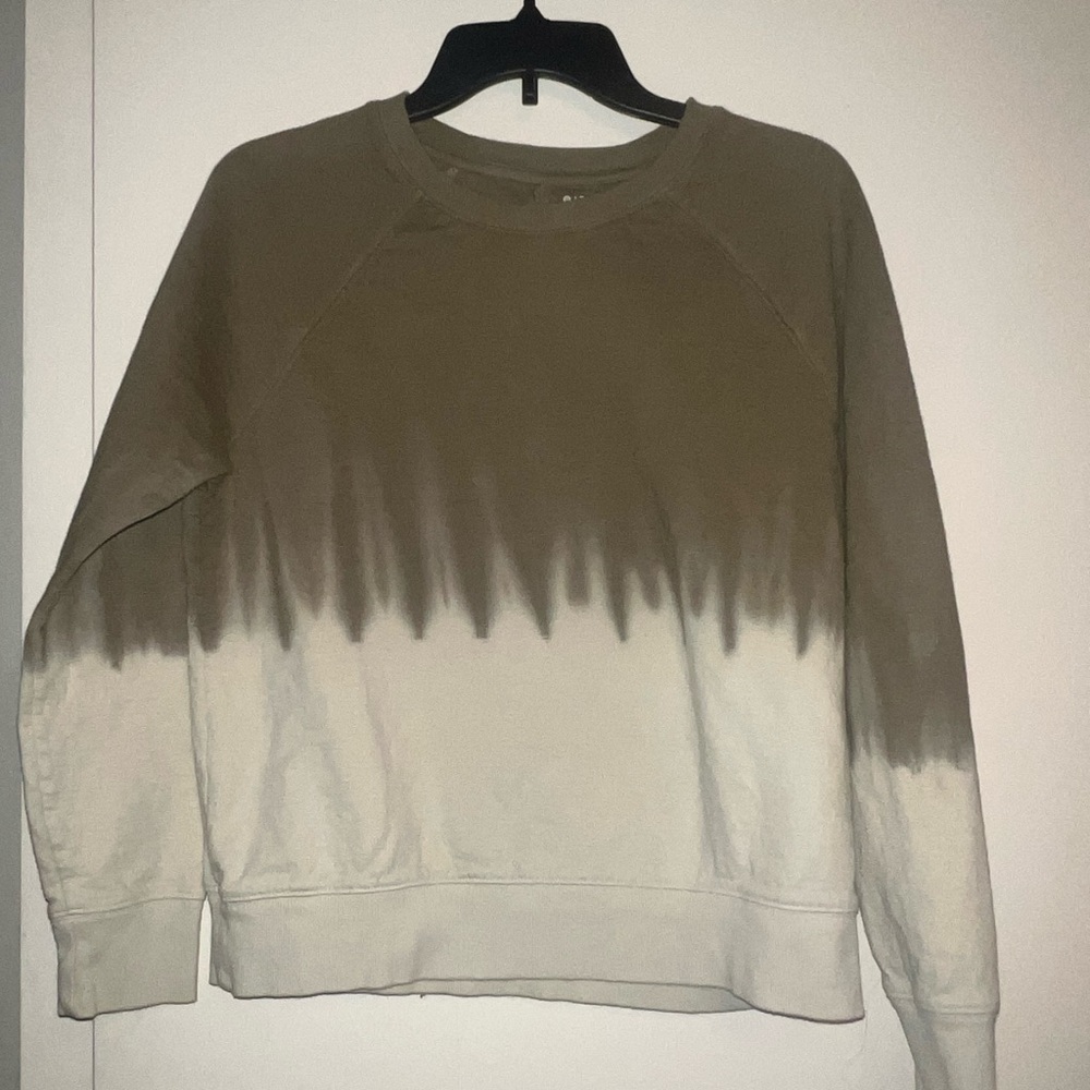 Athleta Olive Tie-Dye Pullover